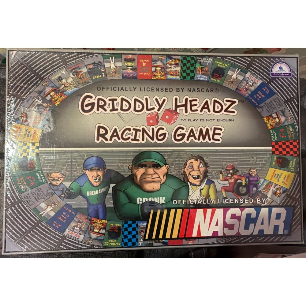 GRIDDLY HEADZ RACING GAME NEW FACTORY SEALED OFFICIALLY LICENSED BY NASCAR